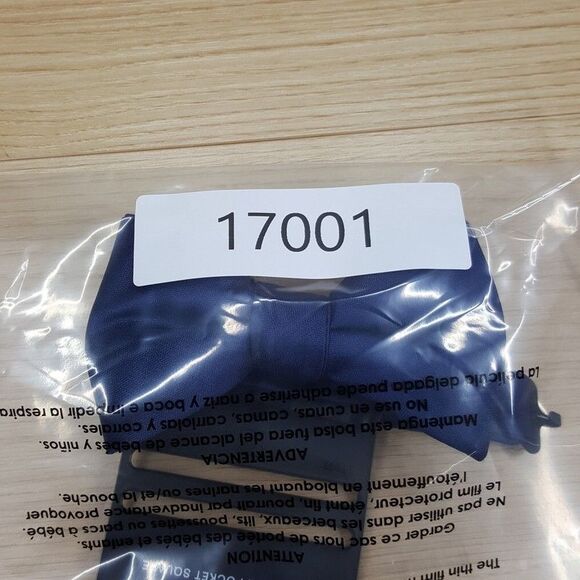 ALFANI Mens Bow Tie Blue Satin Adjustable Pre-Tied - Picture 3 of 3